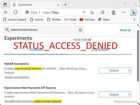 microsoft access denied settings